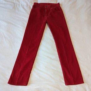 Vintage 1970s Burgundy Levi's Corduroy Pants Red 27x28